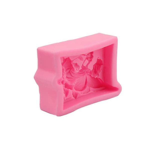 Silikonform för tårta Blomsterfé för bakning 2 st Rosa