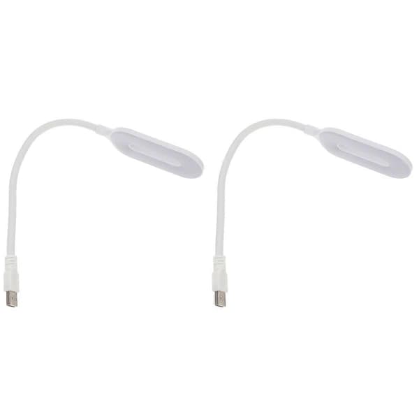USB svanehals leselampe fleksibelt nattbordslys 2-pakning