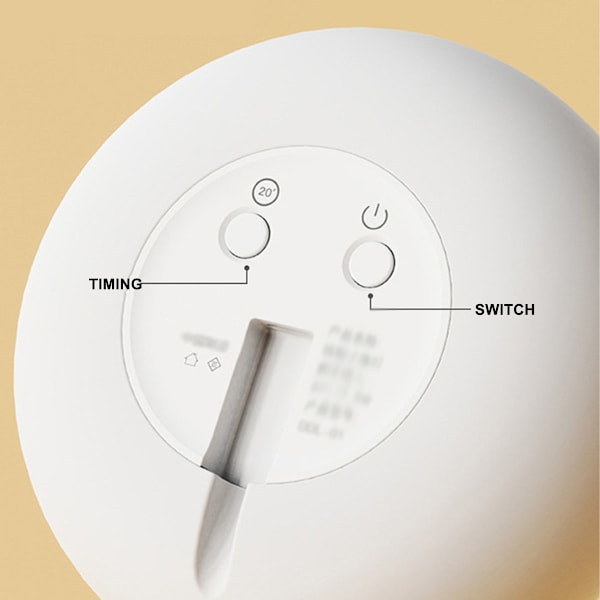 Bright Buddy, Portabel Nattlampa för Barn med Lång Batteritid, Dimbar Timer Säker Miljövänlig Lampa för Barn, Söt Design för Användning i Flera Miljöer