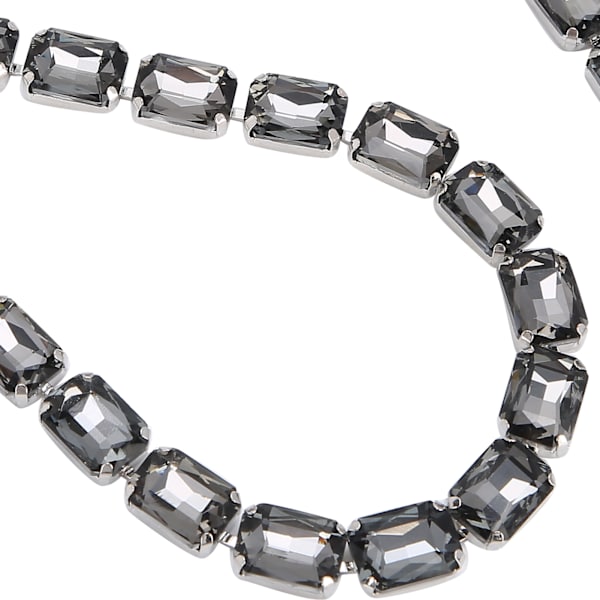 Glasklökedjekedja imitation diamant damkläder accessoarer DIY sömnad dekor hantverk grå