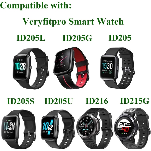 Sport Nylon Loop Bands Kompatible med Smart Watch og ID205