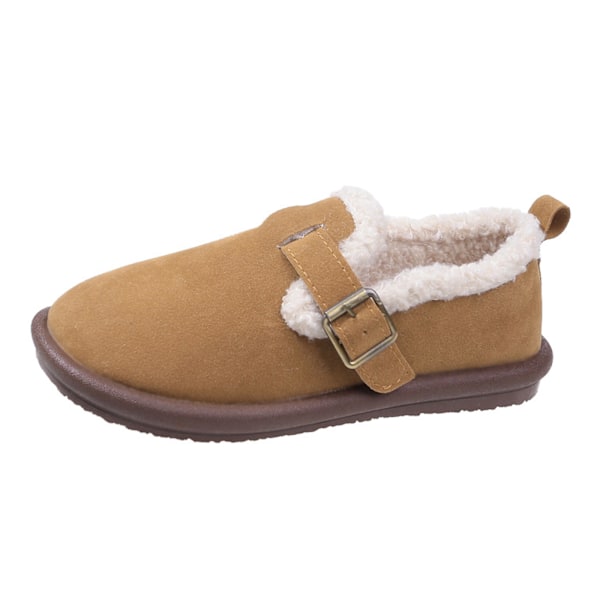 Plysj sko for kvinner høst og vinter Mote myk såle slip-on fleecefôret varme bomulls-polstrede sko pluss størrelse Boken sko