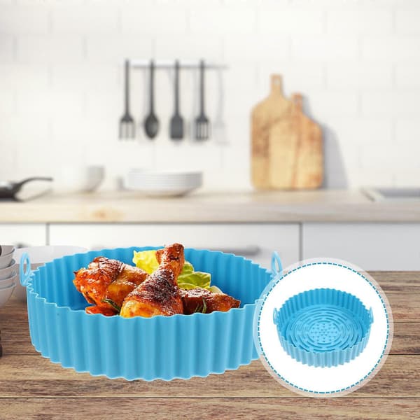 Gjenbrukbar silikonform for airfryer med 5 stk tilbehør