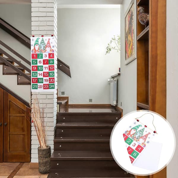 Fin julkalender i tyg för väggupphängning