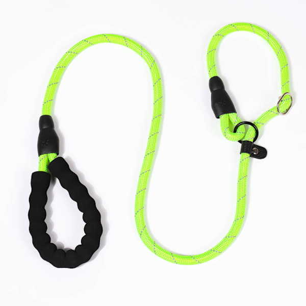 Retriever leash with pull stop, reflective soft padded handle