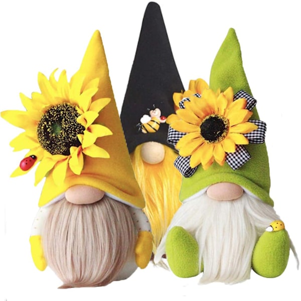 Solsikke Bie Gnome, Fylt Ansiktsløs Dukke Dverg