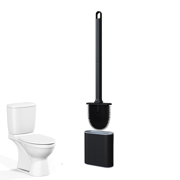 Silikon Flex Toalettborste, Toalettrengöringssystem, Väggtoalett W white