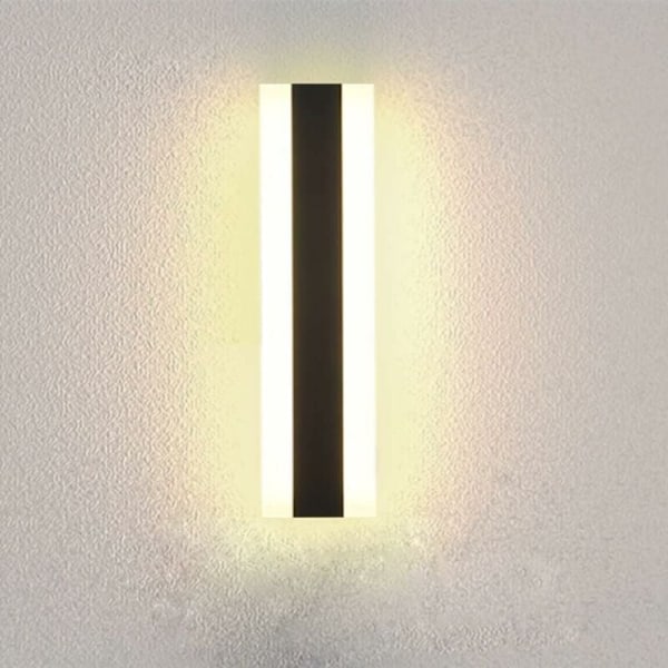 Moderna Exteriörbelysningsarmaturer, Nordisk-Inspirerad Utomhusvägglampa Med Kreativ Rektangulär Design, IP44 Vattentät, Premium Metalljärn