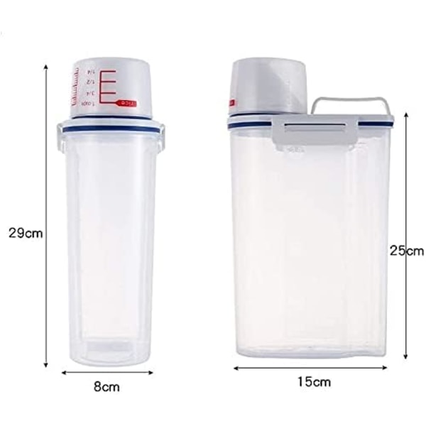 Smart Förvaringslösning för Köket, Risbehållare för Kylskåp med Lufttät Design och BPA-fri Plast, För Att Hålla Din Mat Fräsch Med Stil (2L)