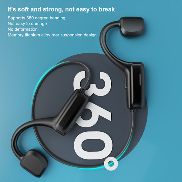 Trådløse Bluetooth 5.1 Headset Ørekrog Øretelefon Sports Stereo Øretelefoner