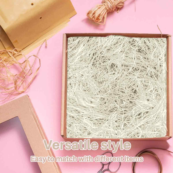 Strimlet papirfyllmateriale for pakker for gaveesker, kartonger