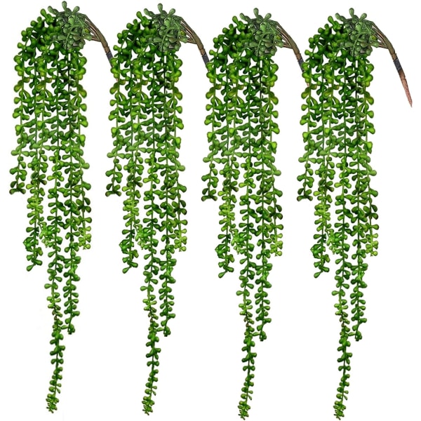 4 Pak kunstige sukkulenter hængende planter Falske streng af