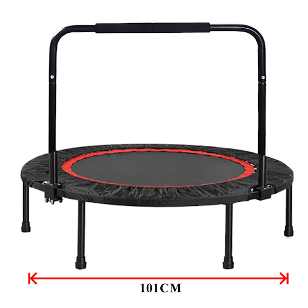 Sports trampoline for barn og voksne, innendørs, sammenleggbar, trenings-trampoline med armlener, bungee-trampoline