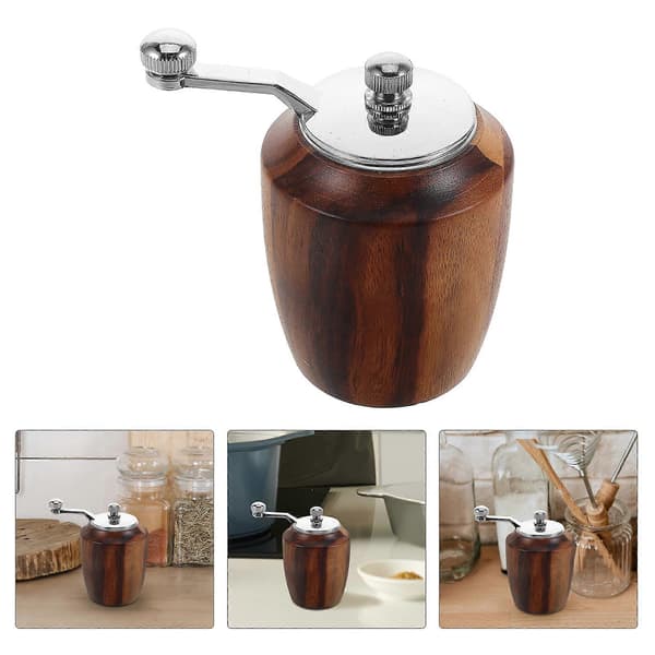 Handdriven pepparkvarn i trä för köket, 4-pack