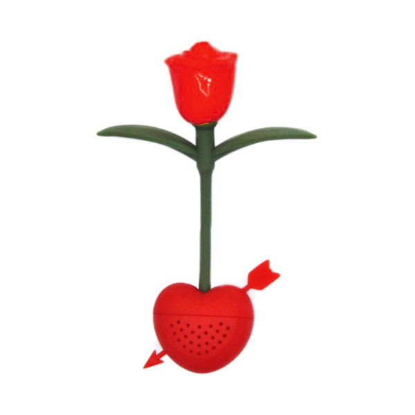 Rosformad teinfuser, värmebeständig, återanvändbar, rosformad, silikoninfuser för lösa teblad