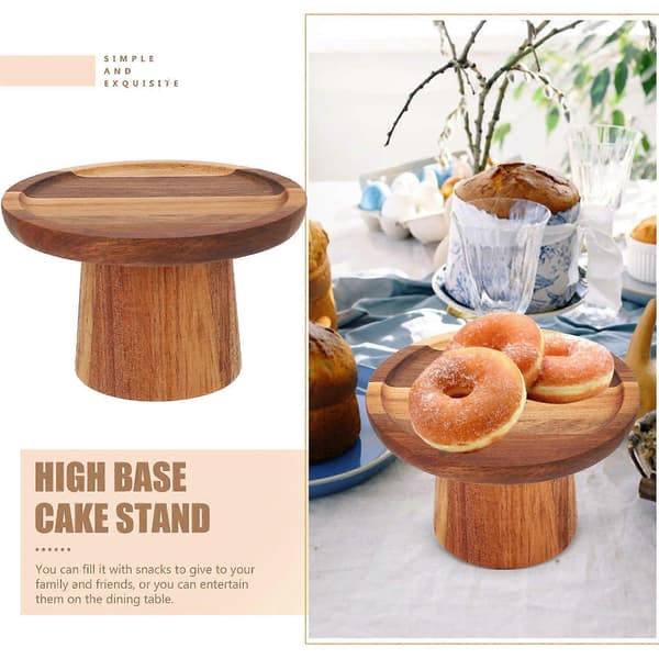 Kakedisplayholder til hjemmebruk, 3 stk. cupcake-stativ i tre