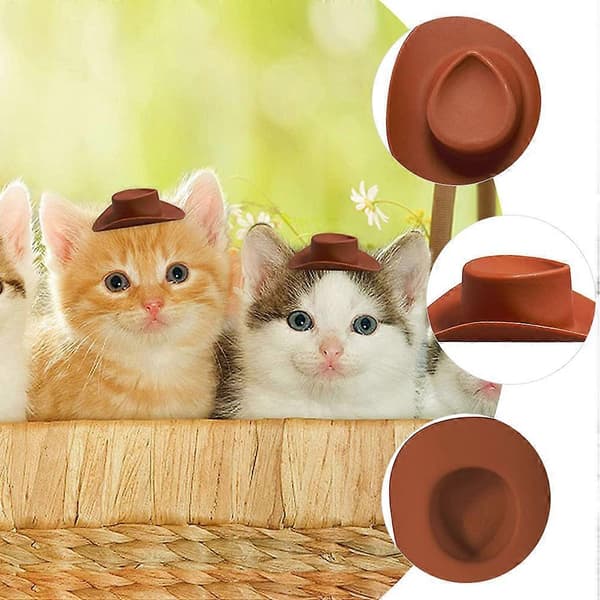 Mini cowboyhatte til festdekoration 60 stk. søde chokoladefarvede hatte