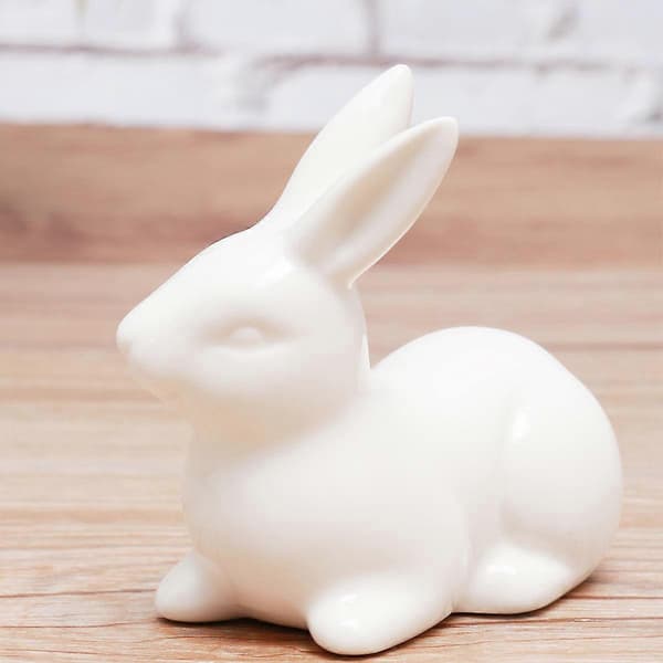 Mini keramisk dyrefigur til hjemmedekorasjon, bordpynt 2 stk