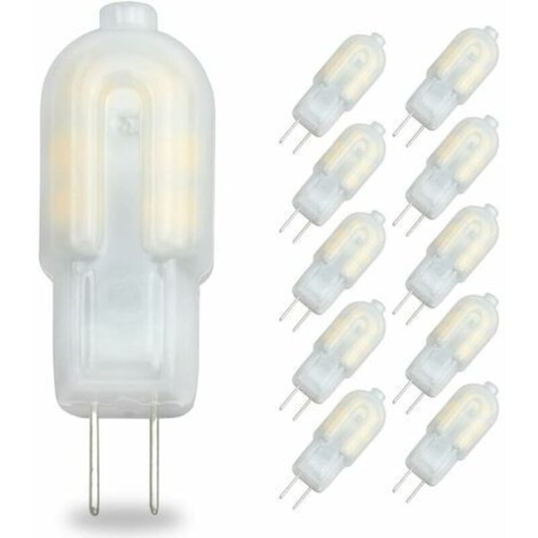Kompakta LED-lampor, Klar Ljus Varmvit 2W Bi-Pin Sockel För Inomhus- Och Utomhusarmaturer (10-pack)