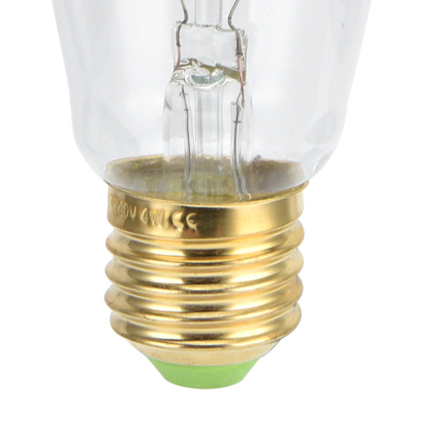 ST64 Glödlampa Dubbel Spiral E27 4W 110V Dimbar Ljuskälla för Sovrum Café Varm Ljus