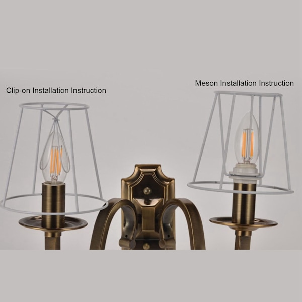 3 stk. E14 lampeskærm tøndeform bordlampe skærm Meson installation stof soveværelse loftlampe skærm