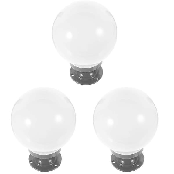 Slitstark transparent stolplykta glob lampskärm för utomhusbruk 3-pack