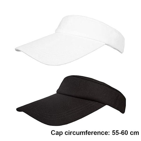 Visor Cap Dame Menn Justerbar Solbeskyttelse Baseball Golf Cap