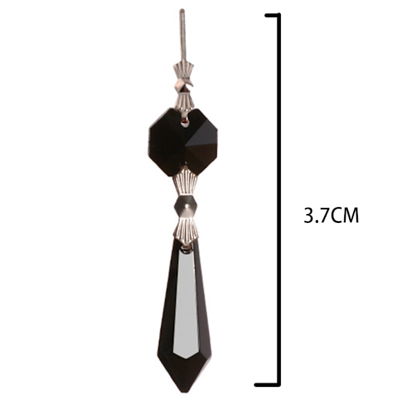 Lysekrone Icicle Krystal U-Drop Prismer til Bryllup, 37mm