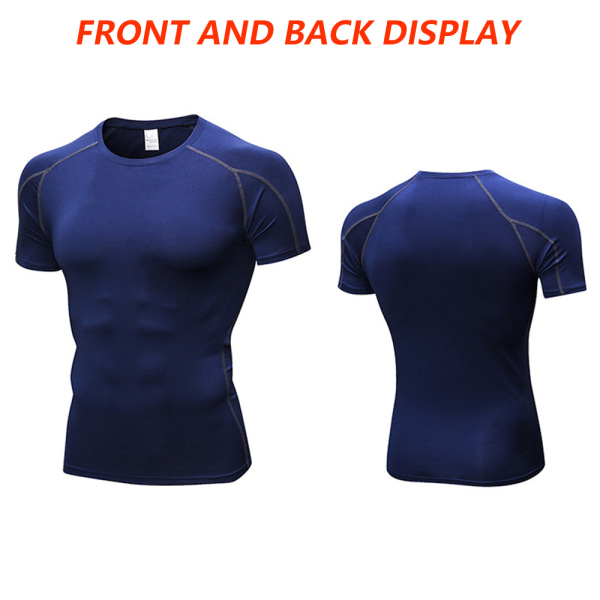 2 Pack Cool Dry Kortærmede Compression Shirts til mænd, sport
