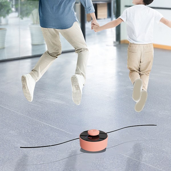 Hopprep Hoppmaskin Automatisk Stabil Batteridriven Fjärrkontroll Elektrisk Hopprep Maskin för Familj Kontor Utomhus Rosa 10 Lägen med Räknare