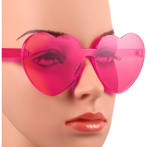 Rimless Transparent Heart Glasses