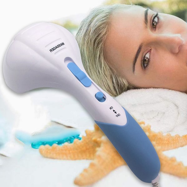 Massageapparat med värmeterapi, valbar percussion med anpassningsbara massagebehov och låg profil för exakt muskelarbete