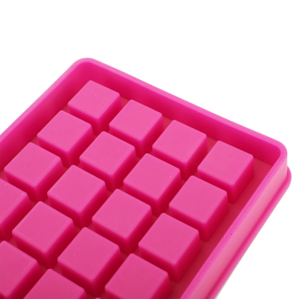 40Grids Silikone Isterningbakke Firkantet Form Isterninger Maker Form DIY Køkken TilbehørRose Rød