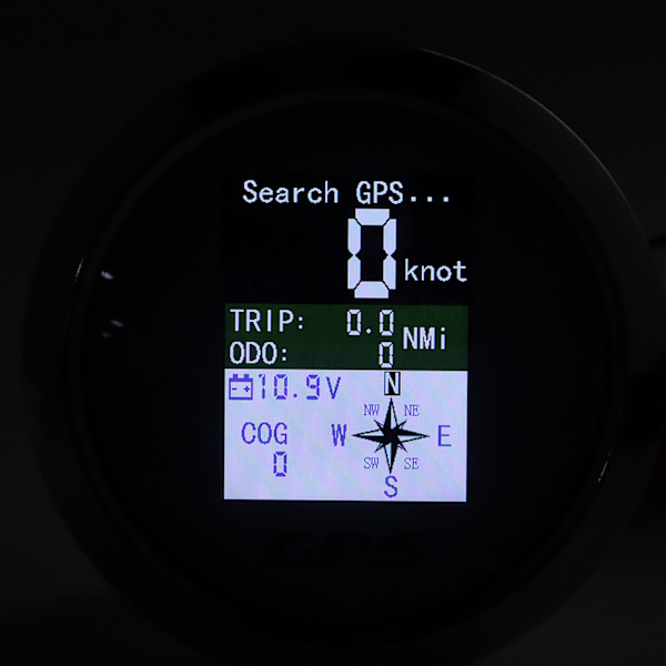 85mm Speedometer GPS Bil Båd Ingeniør Rustfrit Vandtæt Digital Måler Hvid Skive
