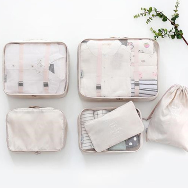 Resväska Organizer set, Packkuber Klädpåsar Researrangör