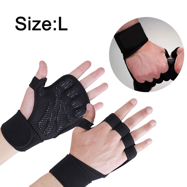Fitnesshandskar för män och kvinnor handledsbandage gymhandskar