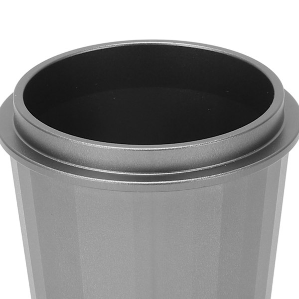 58mm doseringskopp i aluminiumlegering, forhindrer klebing, multifunksjonell kaffepulvermaterkopp for kaffemaskin bønnekvern sølvgrå