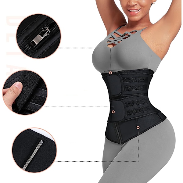 Midjetränare för kvinnor bastubälte mageomslag plus size