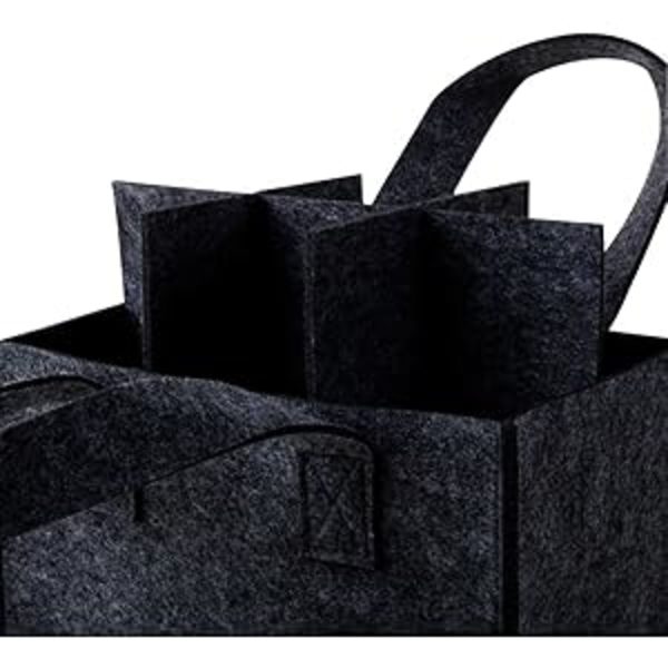 Pullokassi, 6 pullolle, väliseinillä, 24 cm x 16 cm x 26 cm