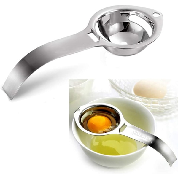 Professionell Äggseparator, Äggsil i rostfritt stål Separerar Äggula Och Vita Snabbt, Köksredskap För Bakning Och Matlagning, Enkel Rengöring