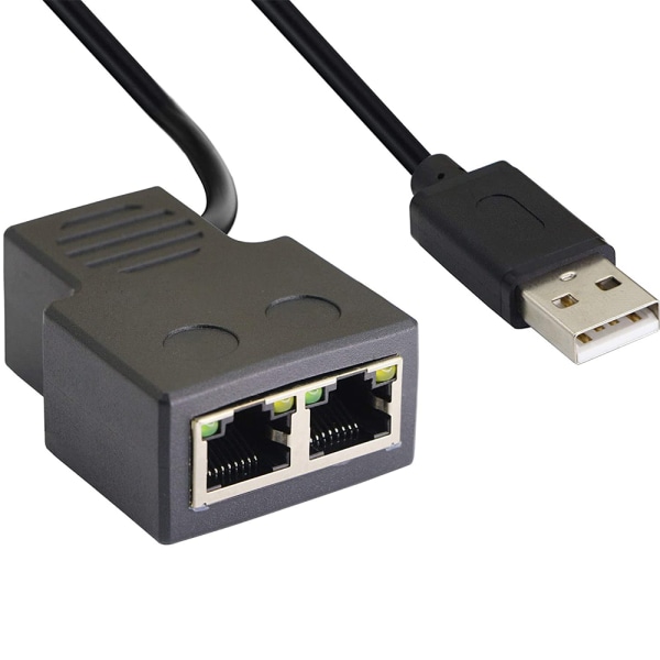 RJ45-verkkojakajasovitin, 1-2 kaksoisnaaras USB -RJ45