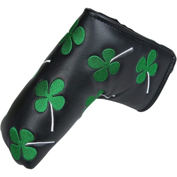 Sports Hvit Grønn Shamrock Lucky Clover Putter Head Cover Fire