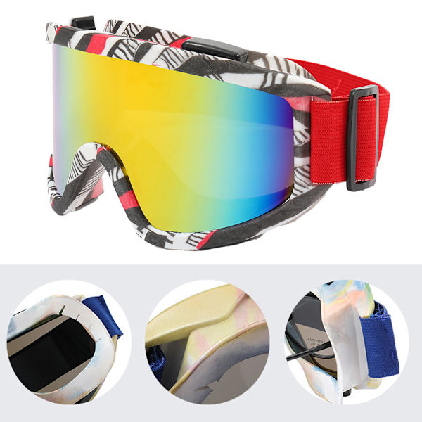 Goggle Motocross Vind Dammskydd Aviator Glasögon Snowboard Glasögon