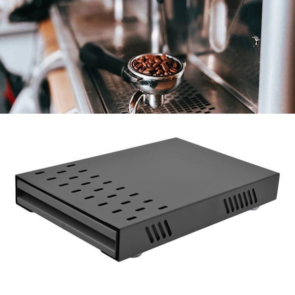 Coffee Knock Drawer Stainless Steel Detachable Prevent Slip Coffee Ground Knock Box for Cafe Home Black