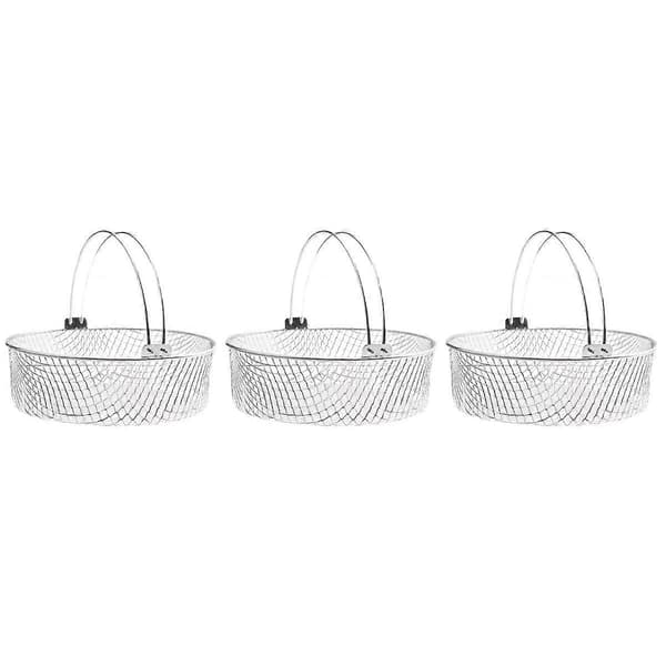 Multifunktionell bakningskorg i rostfritt stål för airfryer, 3-pack