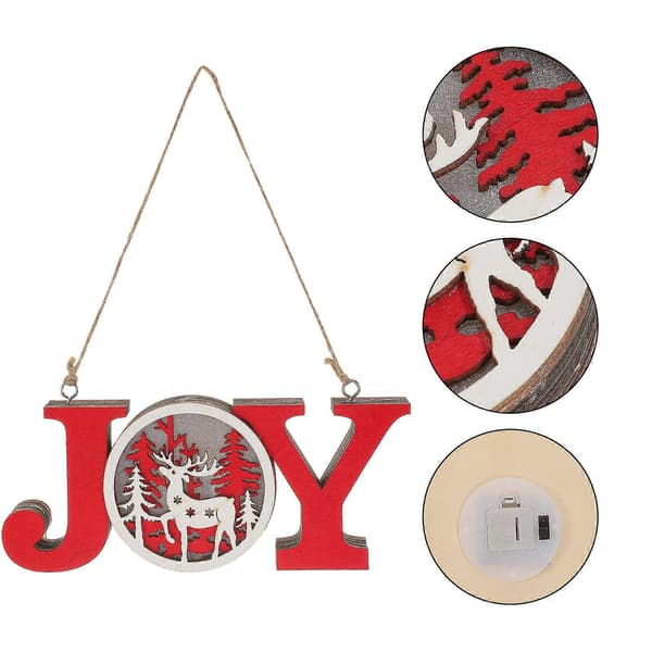 Julhängsmycke i trä för juldekoration, 2-pack