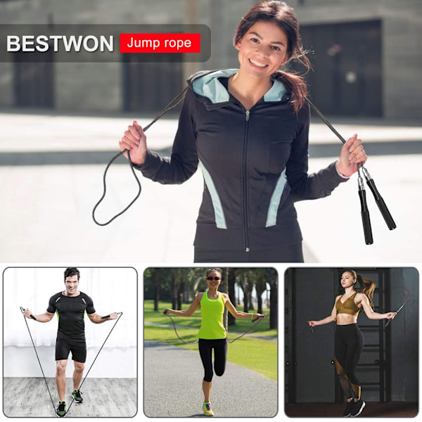 Hurtig hoppetov til fitness, Tangle-Free kugleleje kabelreb