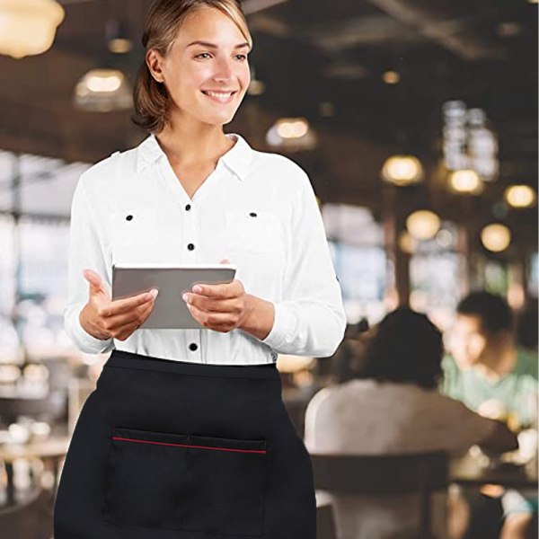 Enkelt förkläde för servitörer som arbetar på restauranger black