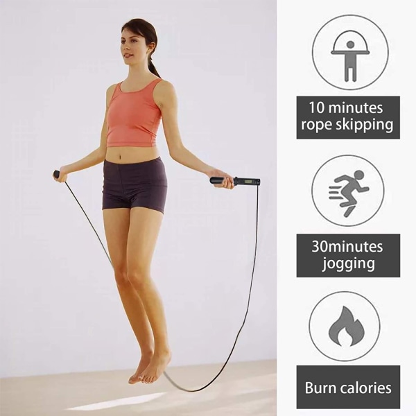 Jump Rope, med Calorie Counter, Cordless Jump Rope for Speed