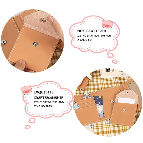 Kawaii Nalle Plånbok Söt Cartoon Korthållare Flickor Myntväska
